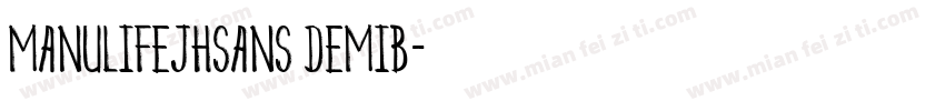 ManulifeJHSans Demib字体转换